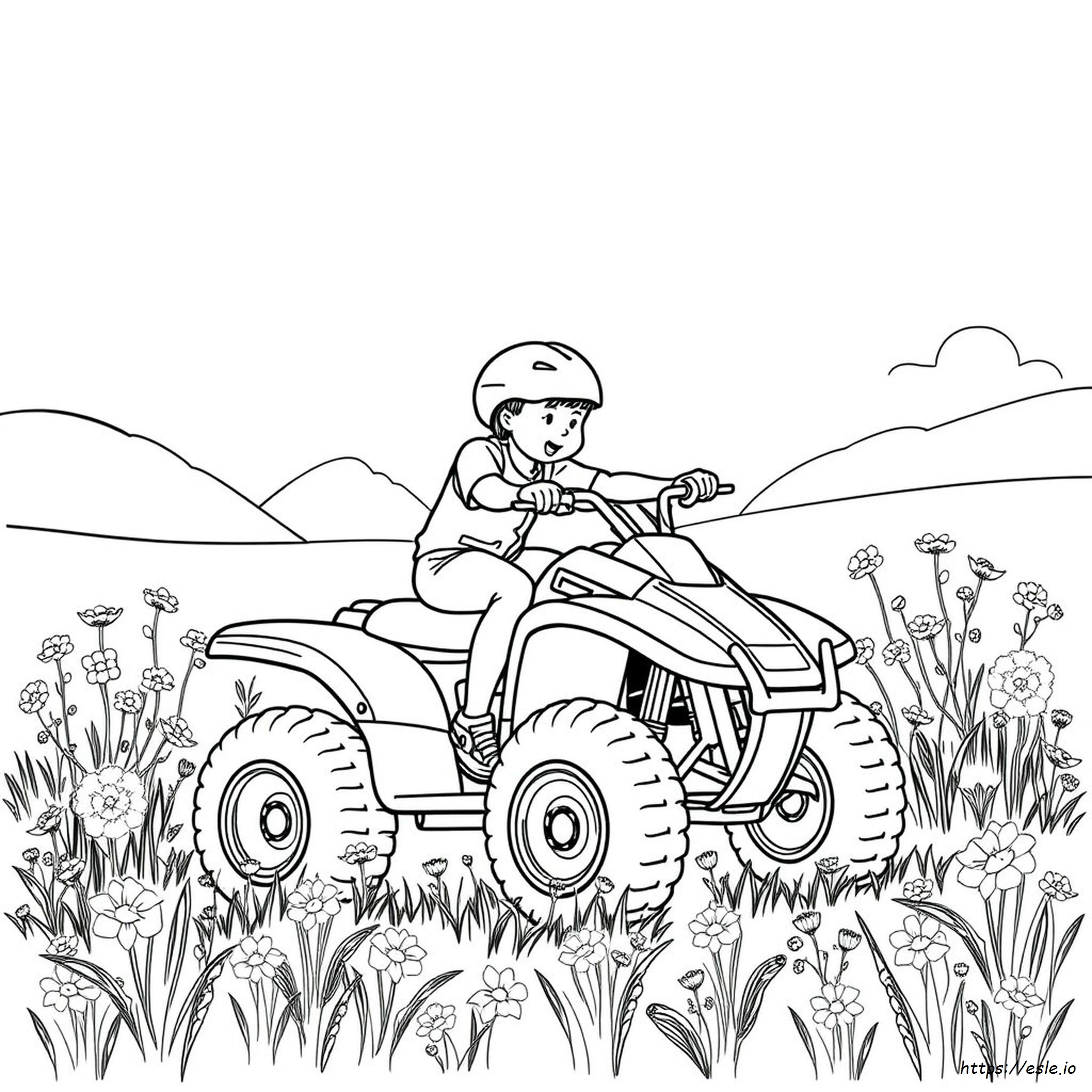 Easy Four Wheeler Coloring Pages