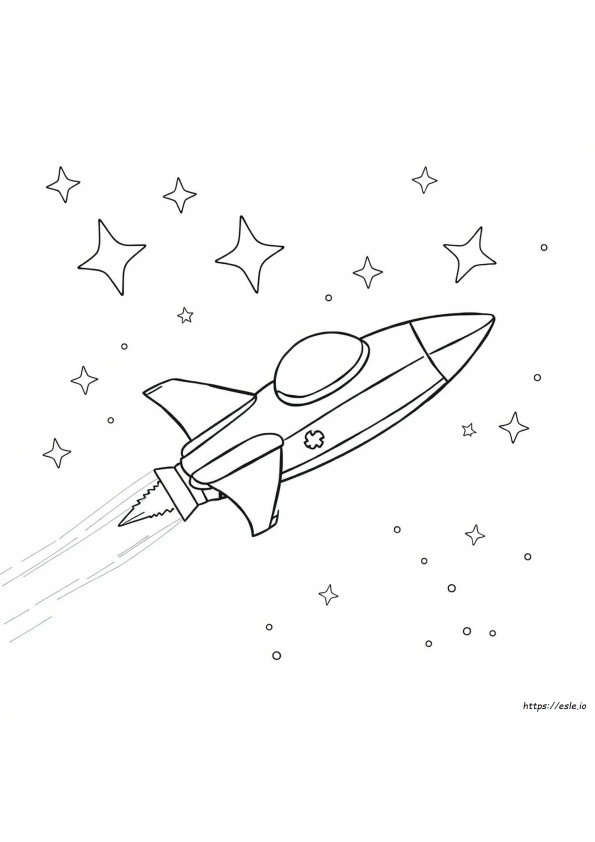 Cool Spaceship Coloring Page
