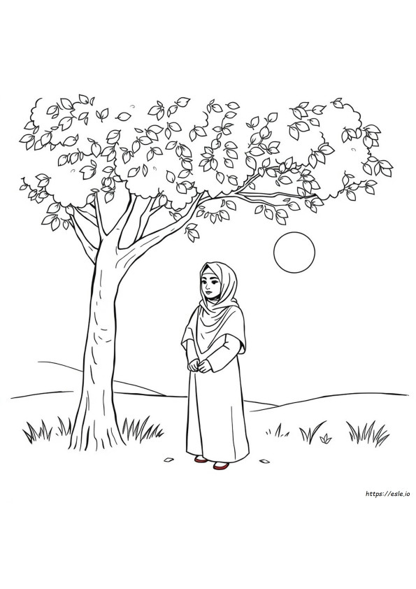 Printable Hijab Coloring Pages