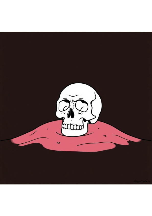 Teschio Rosso Da Colorare