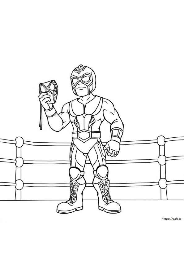 Coloriage Rey Mysterio