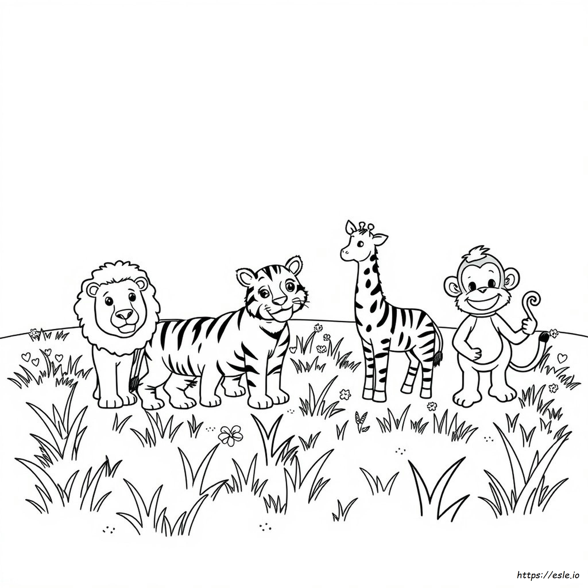 Wild Animals For Coloring With Names