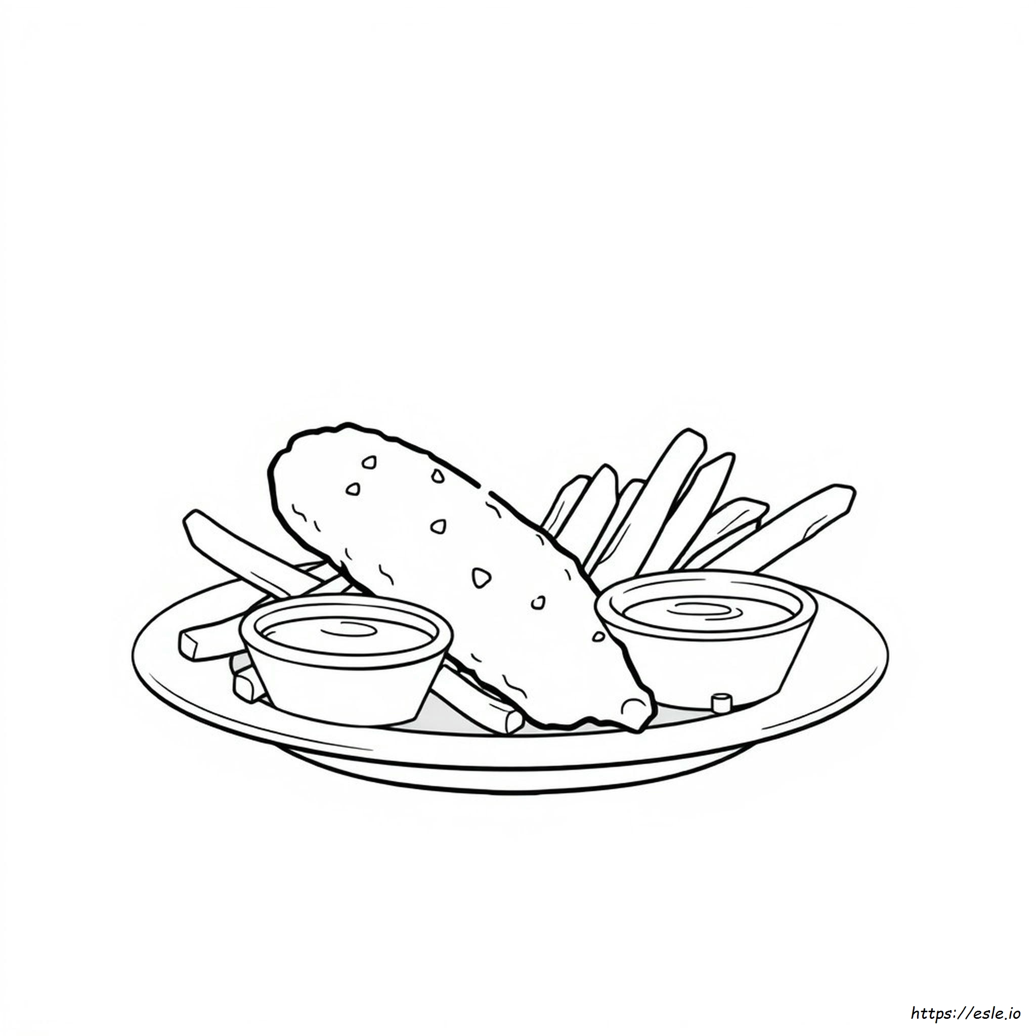 Fish Stick Coloring Page