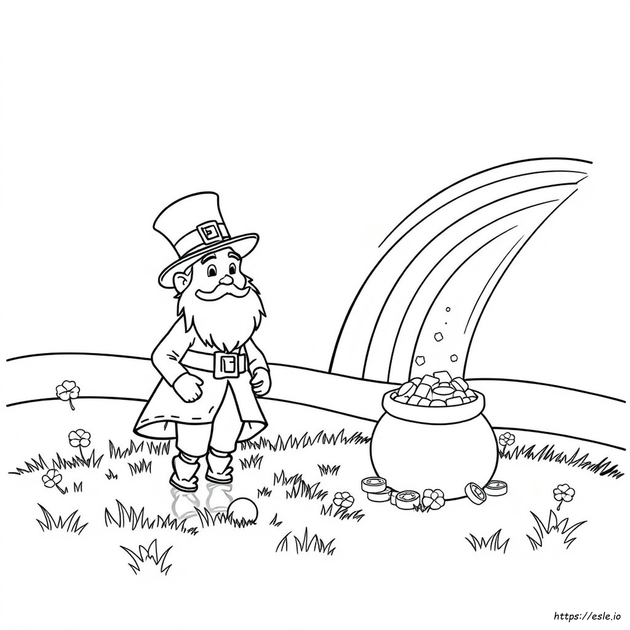 Leprechaun Coloring Page Pdf