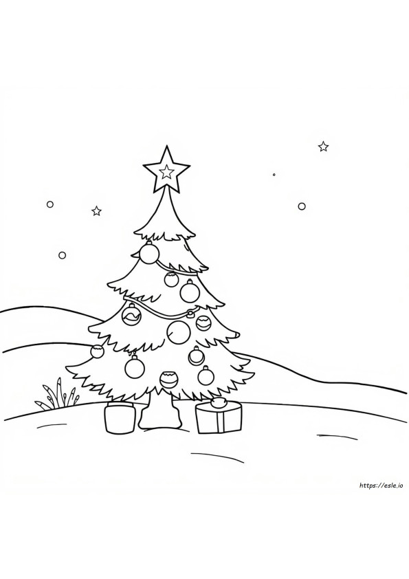 Easy Cute Christmas Coloring Pages