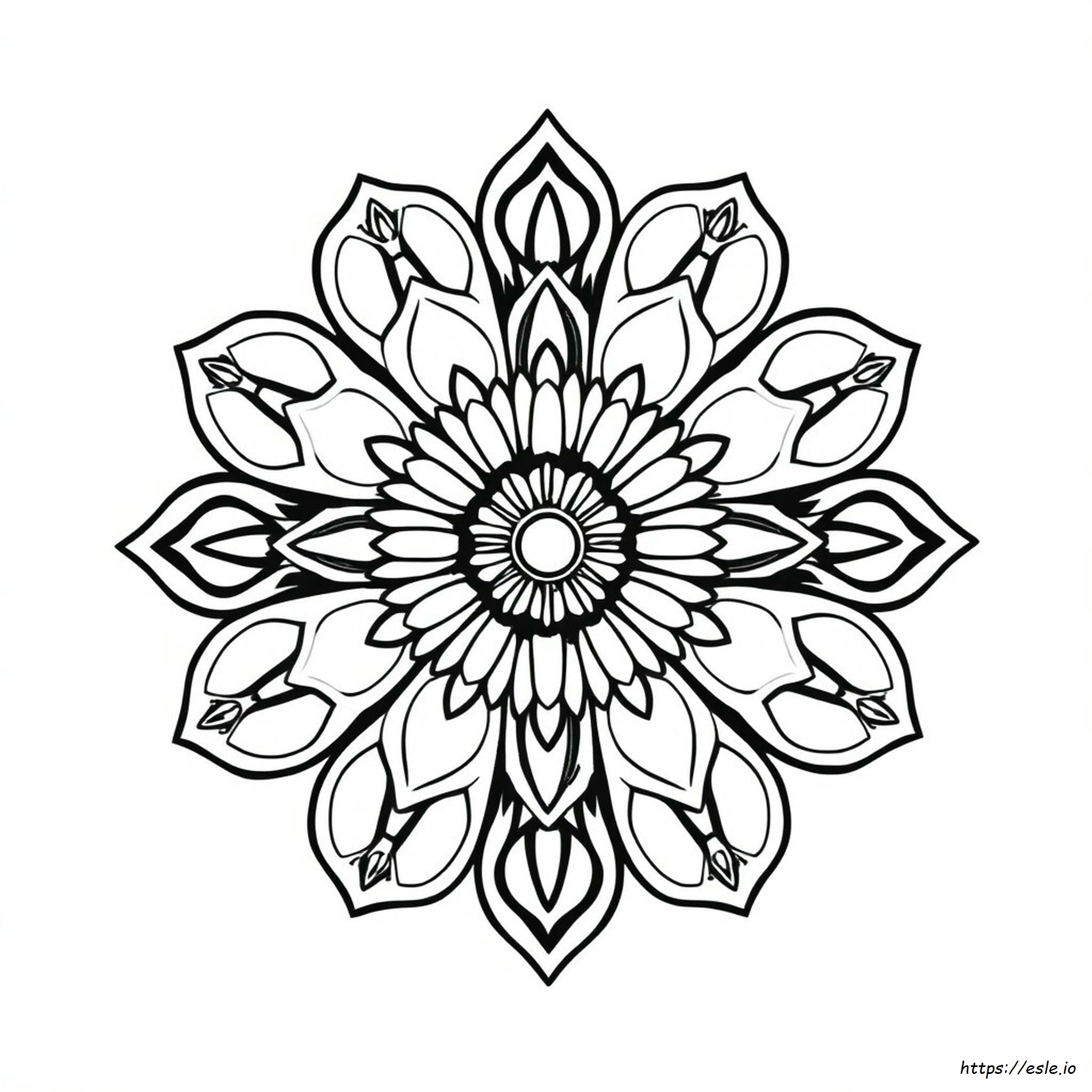Mandala Di Fiori Facili Da Colorare