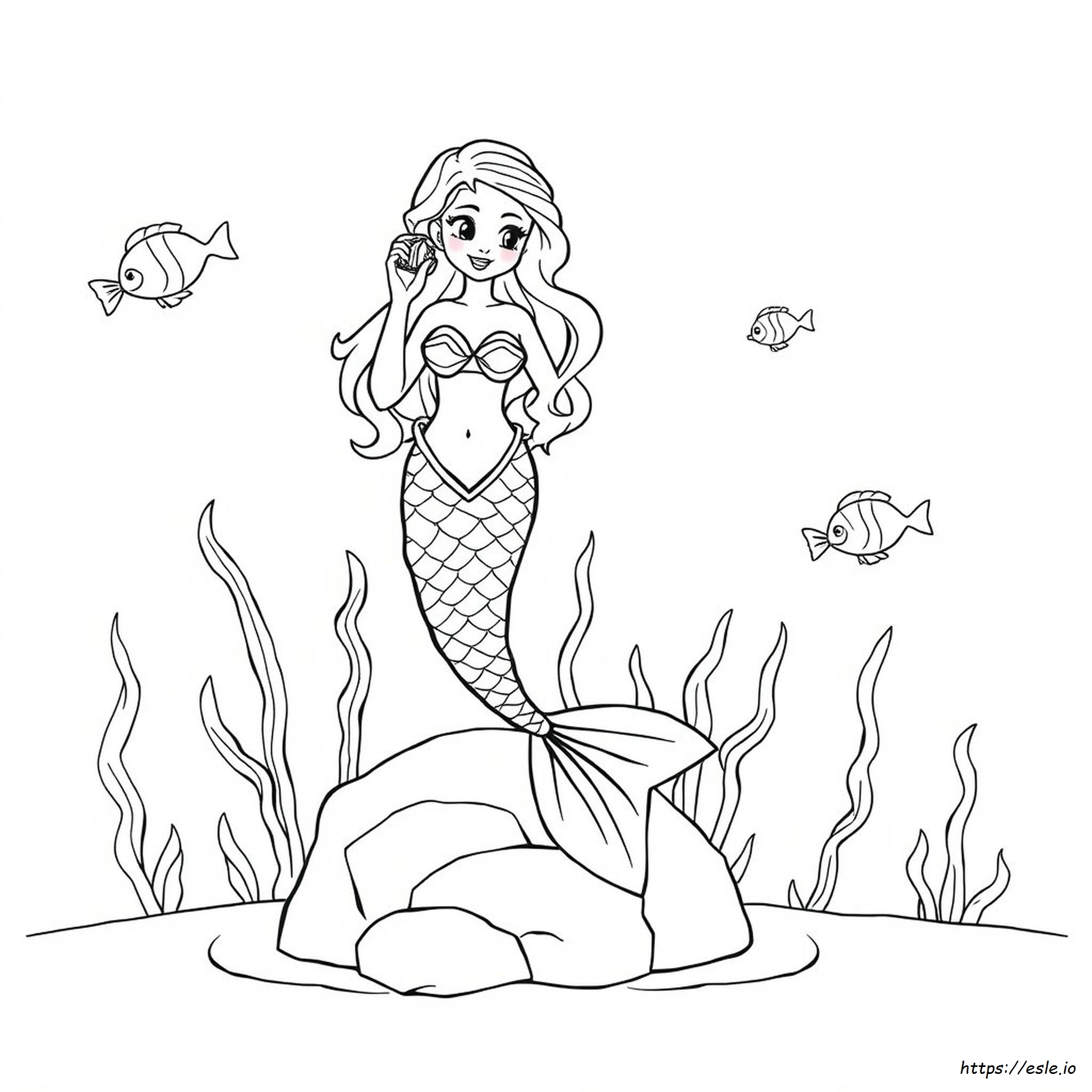 Coloriage Sirène À Imprimer