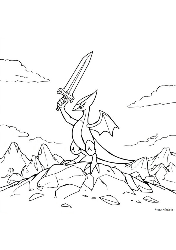 Gallade Coloring Page