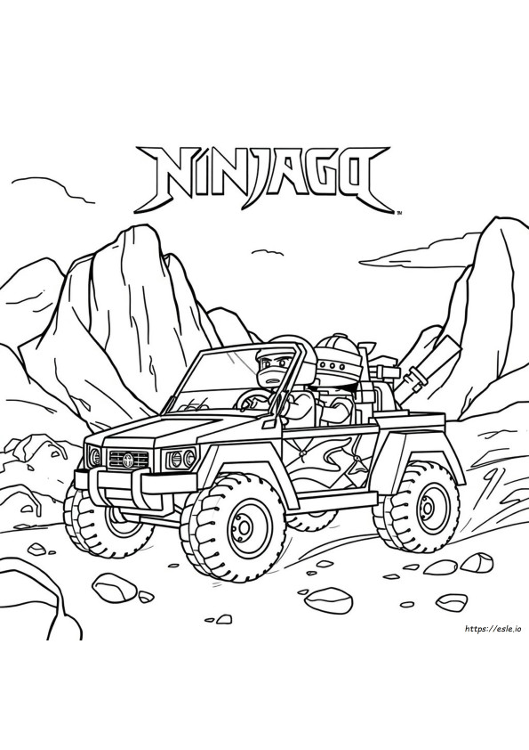 Ninjago Auto Ausmalbilder
