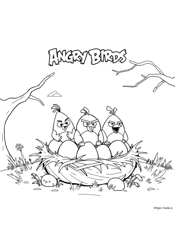 Angry Birds Characters Coloring Pages
