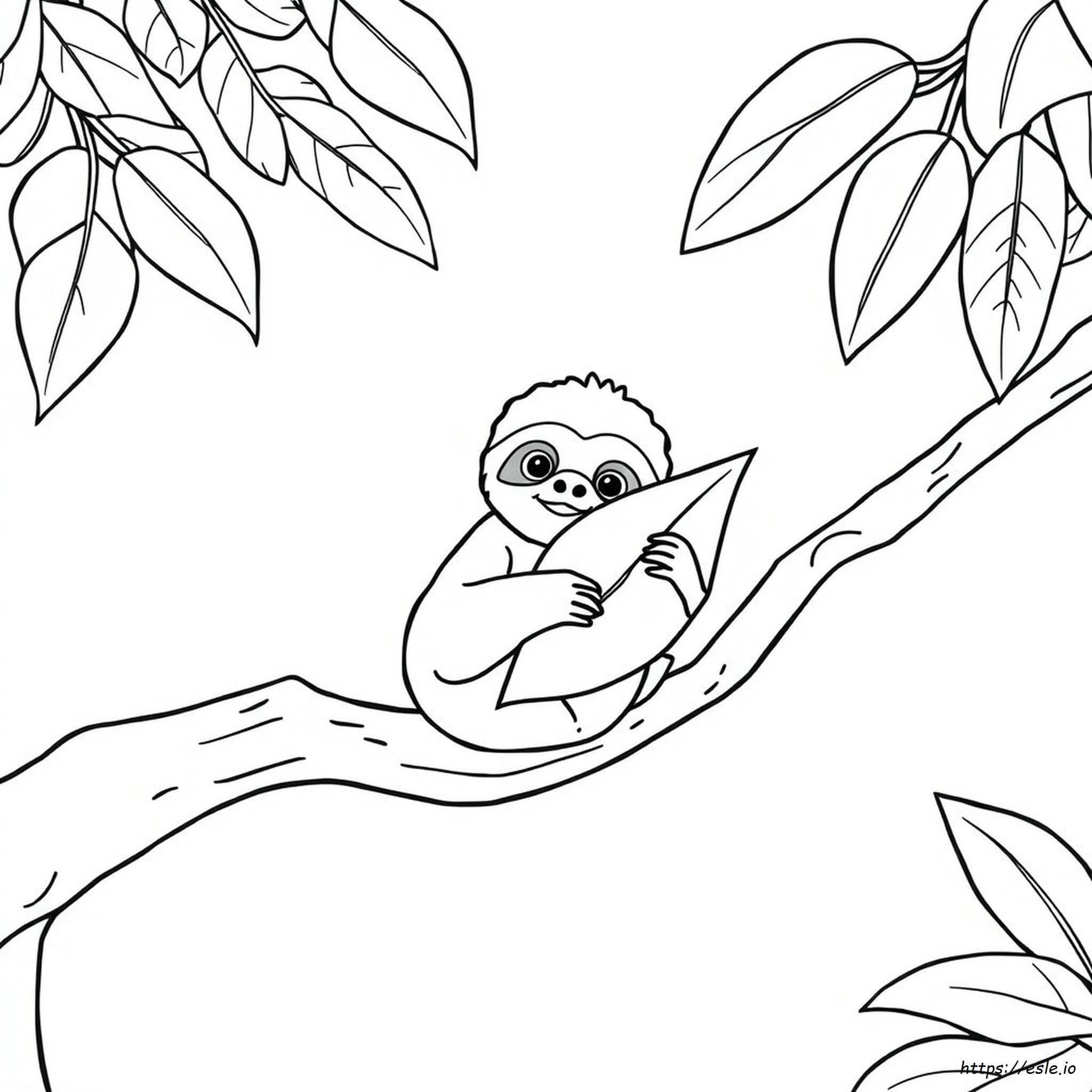Baby Sloth Coloring Pages