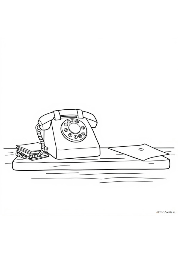 Telepon Tua Gambar Mewarnai