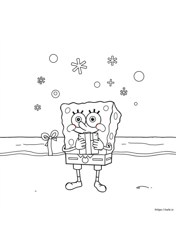 Spongebob Christmas Coloring Pages Free Printable Pdf