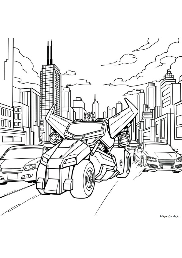Sideswipe Transformers Gizli Robotlar Boyama Sayfaları