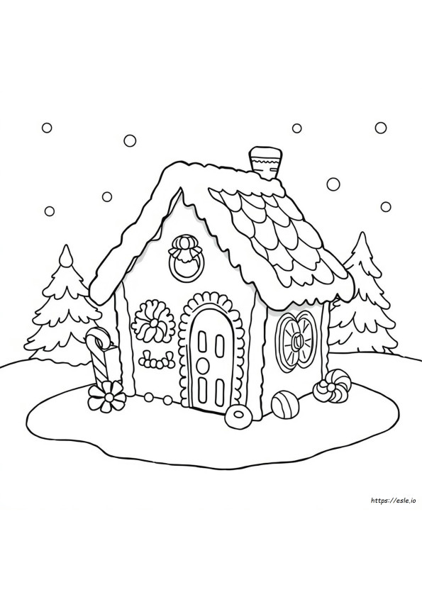 Free Gingerbread House Coloring Pages