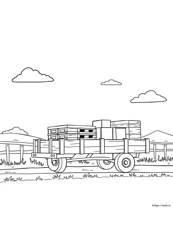 Flatbed Trailer Coloring Pages