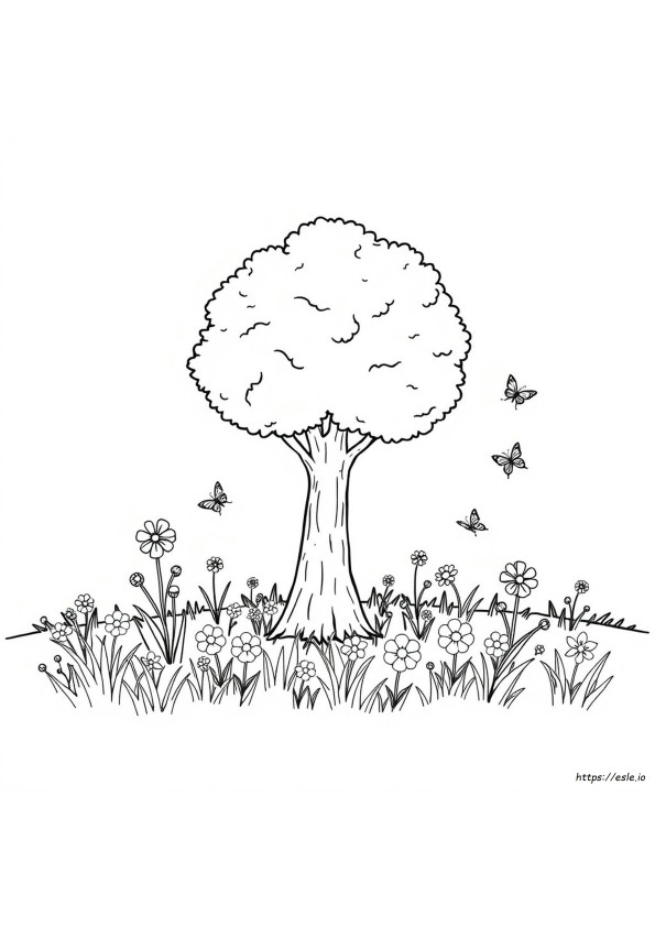Desenho De Natureza Para Colorir
