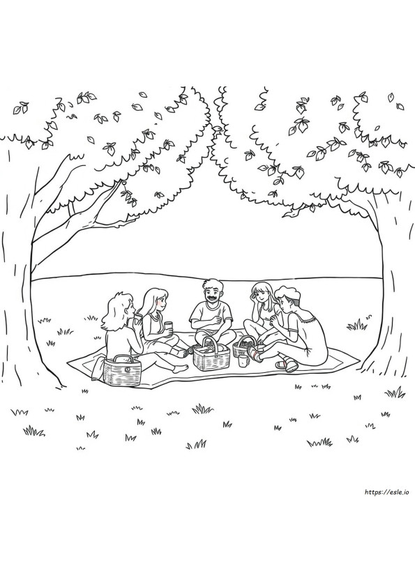 Desenhos De Piquenique Para Colorir