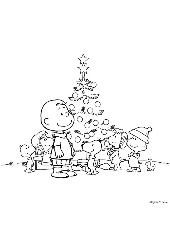 Personaggi Di Natale Di Charlie Brown Da Colorare