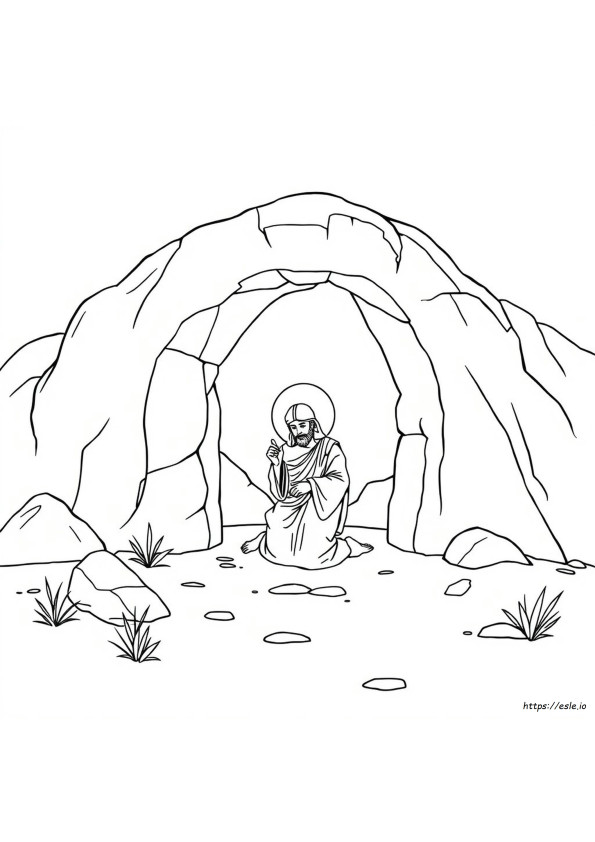 Gambar Mewarnai Makam Yesus