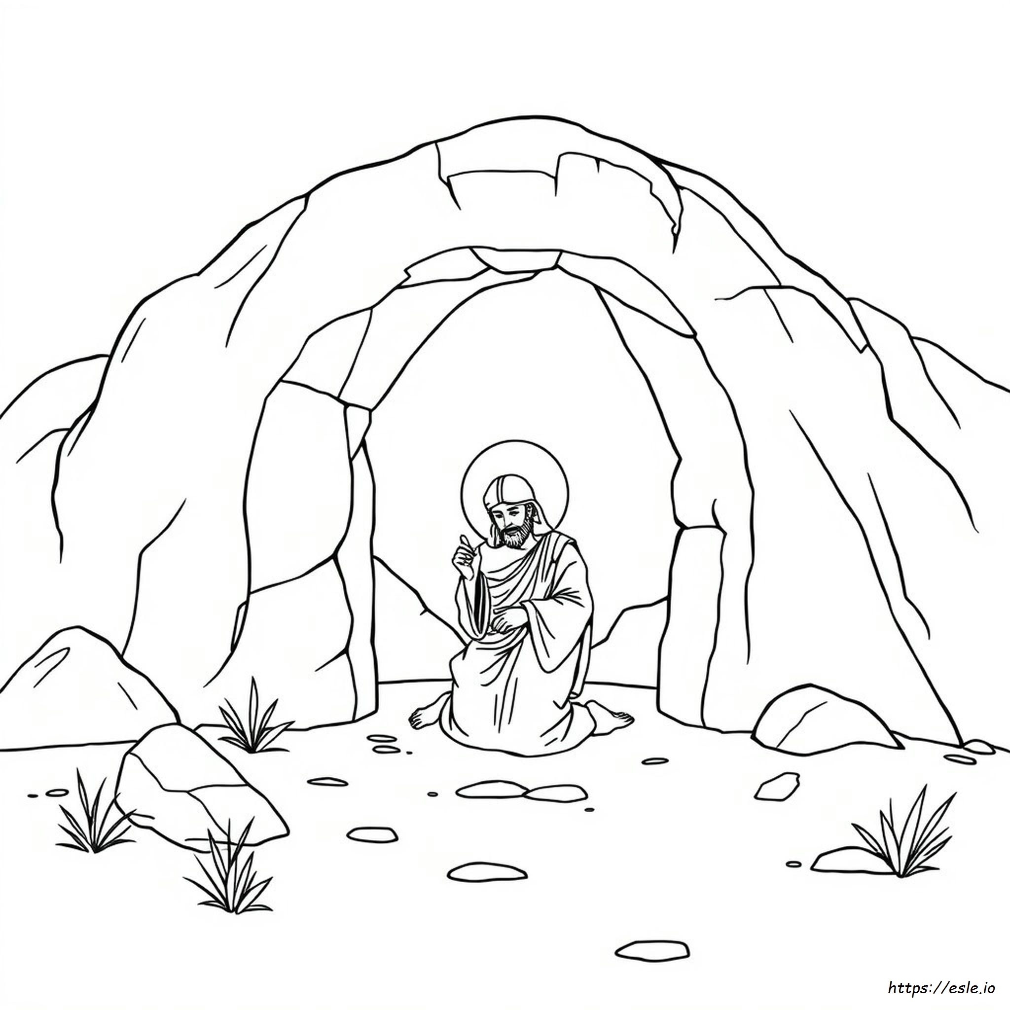 Jesus Tomb Coloring Page