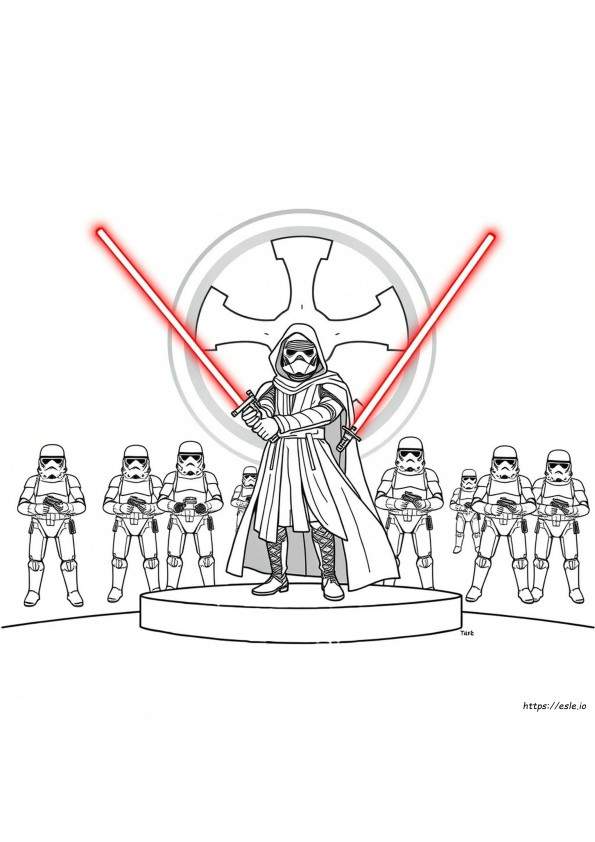 Kylo Ren Star Wars Da Colorare E Stampare