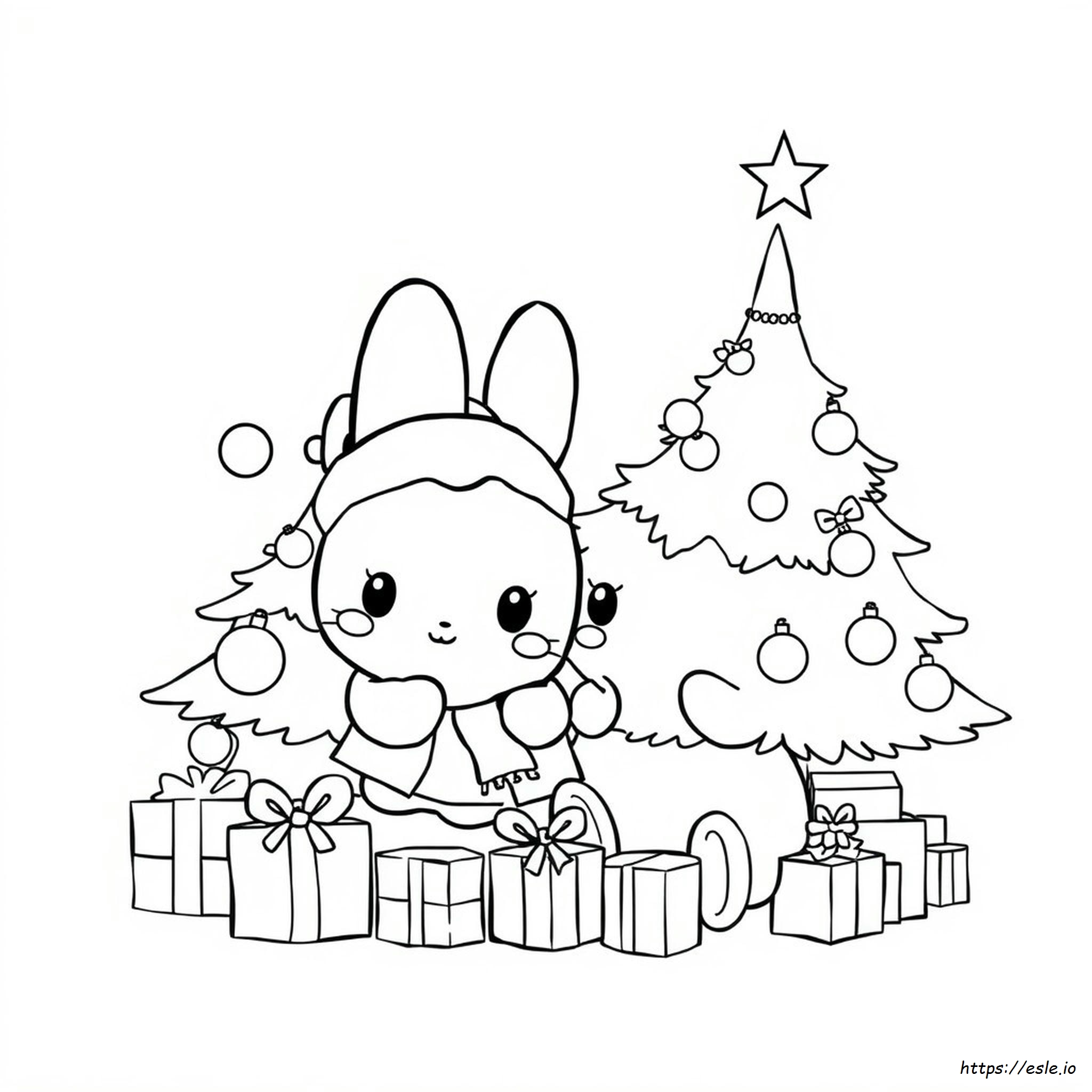 Christmas Cinnamoroll Coloring