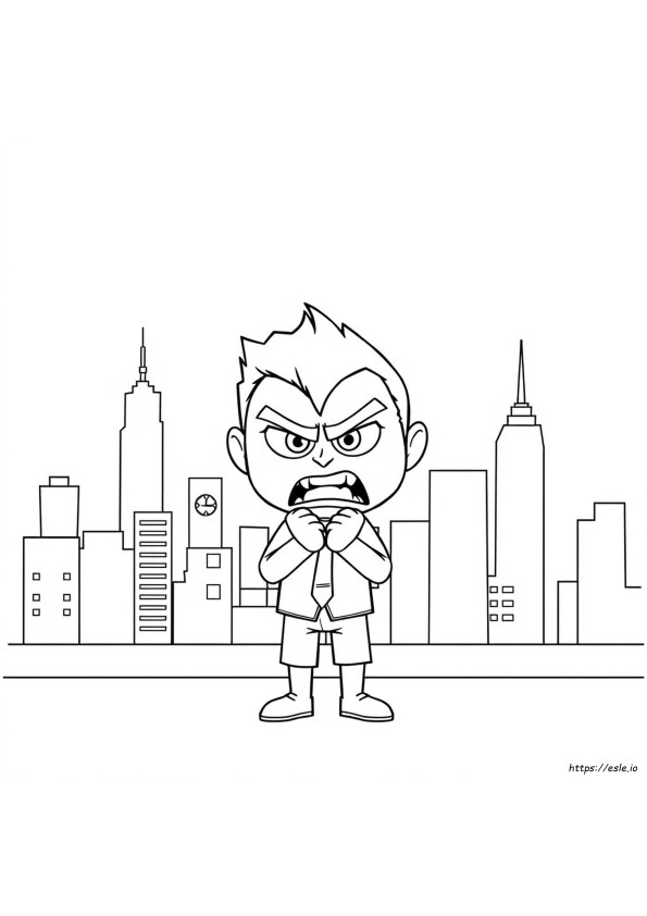 Anger From Inside Out Coloring Page