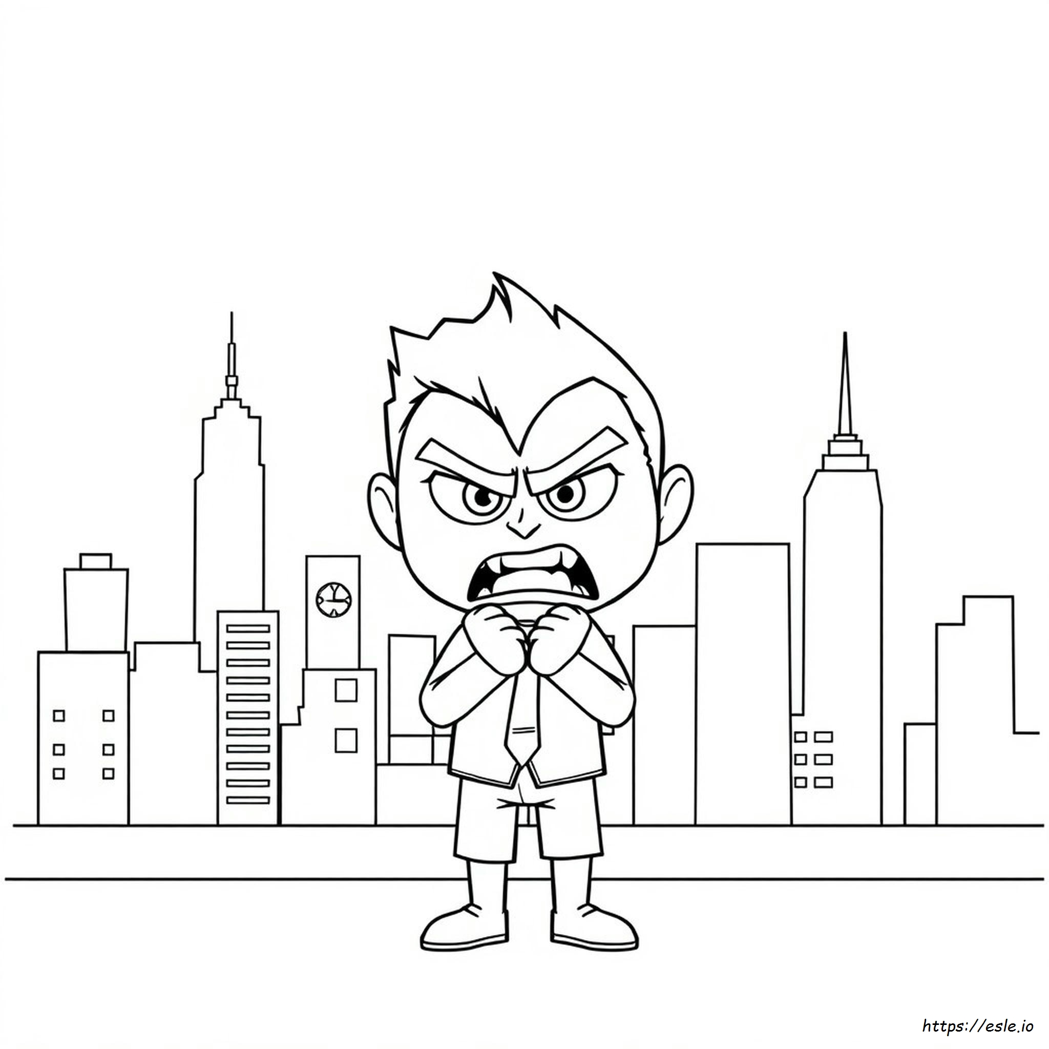 Rabbia Di Inside Out - Disegno Da Colorare