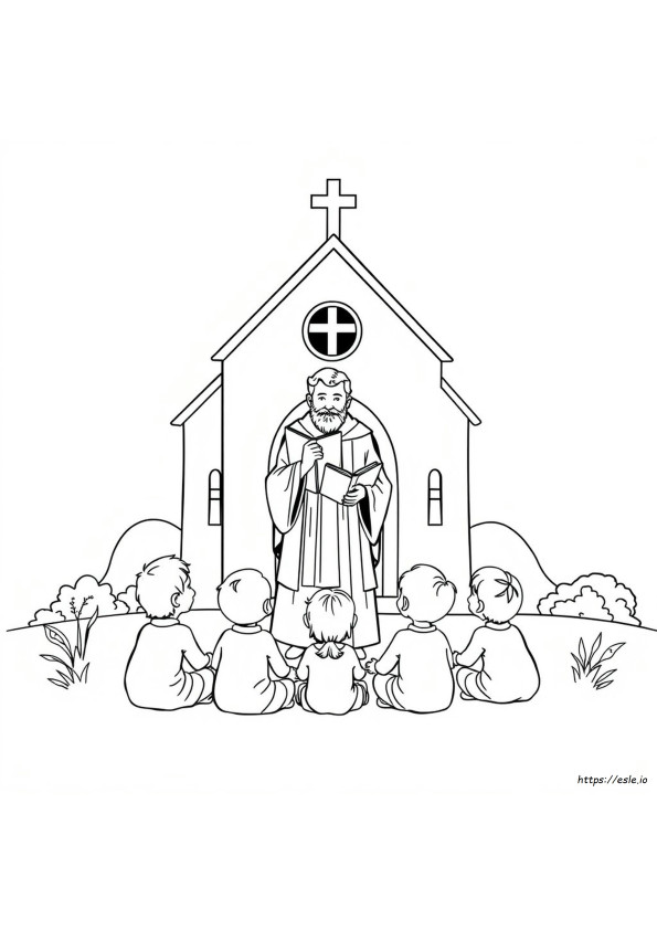 Saint John Bosco Coloring Page