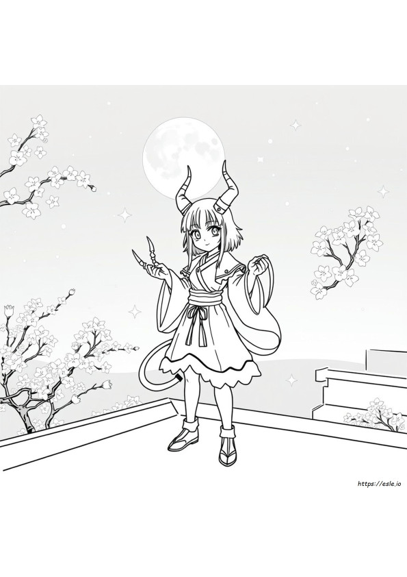 Nezuko Demon Slayer Ausmalbilder