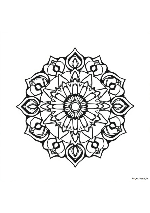 Free Easy Mandala Coloring Pages