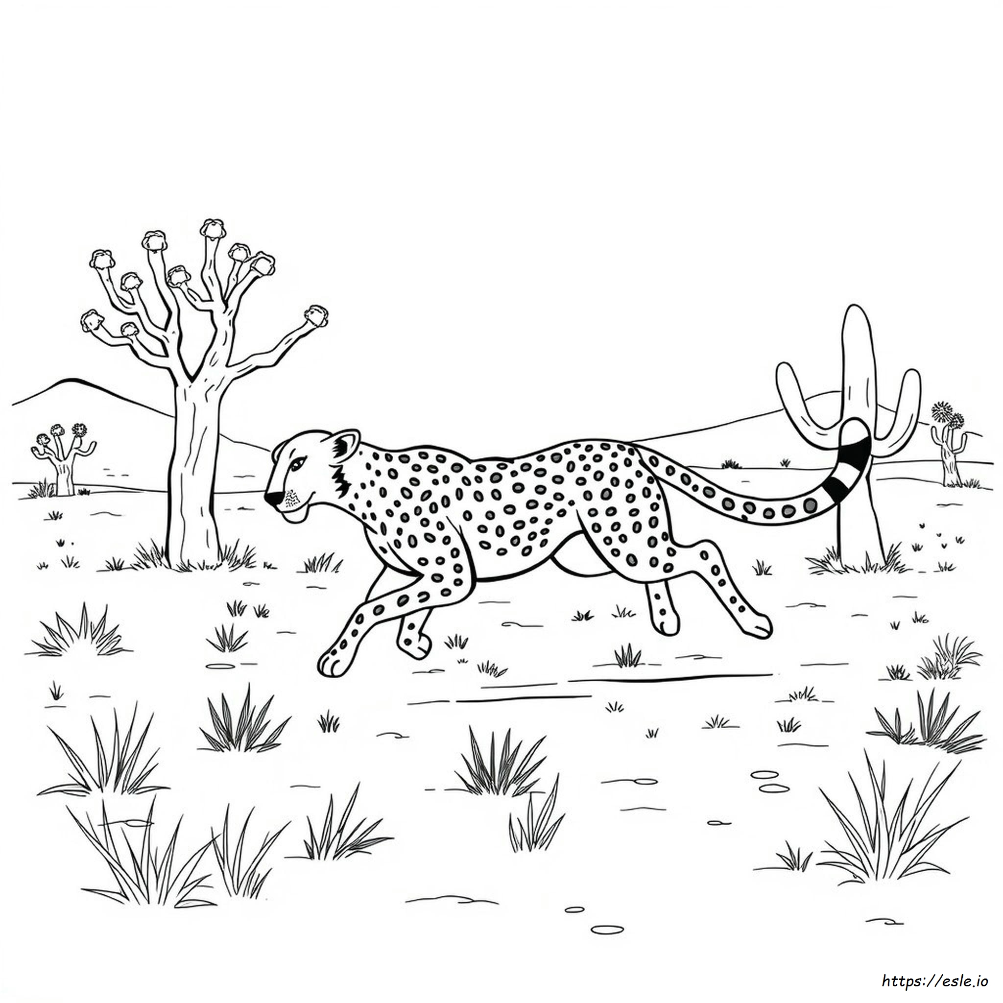 チーター ぬりえ 無料 - 印刷できる塗り絵