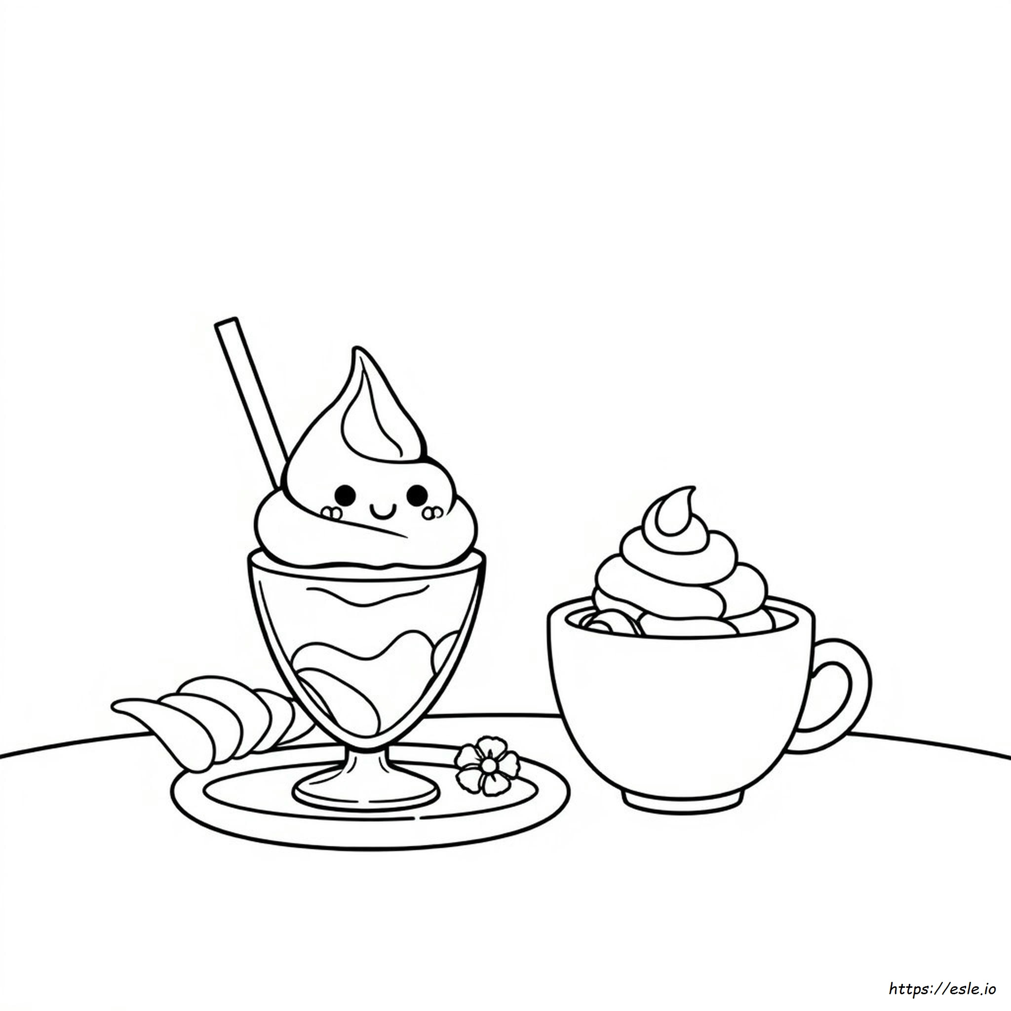 Kawaii Essen Ausmalbilder