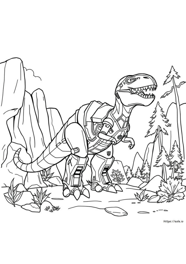 Dinosaurusten Transformers Värityskuvat