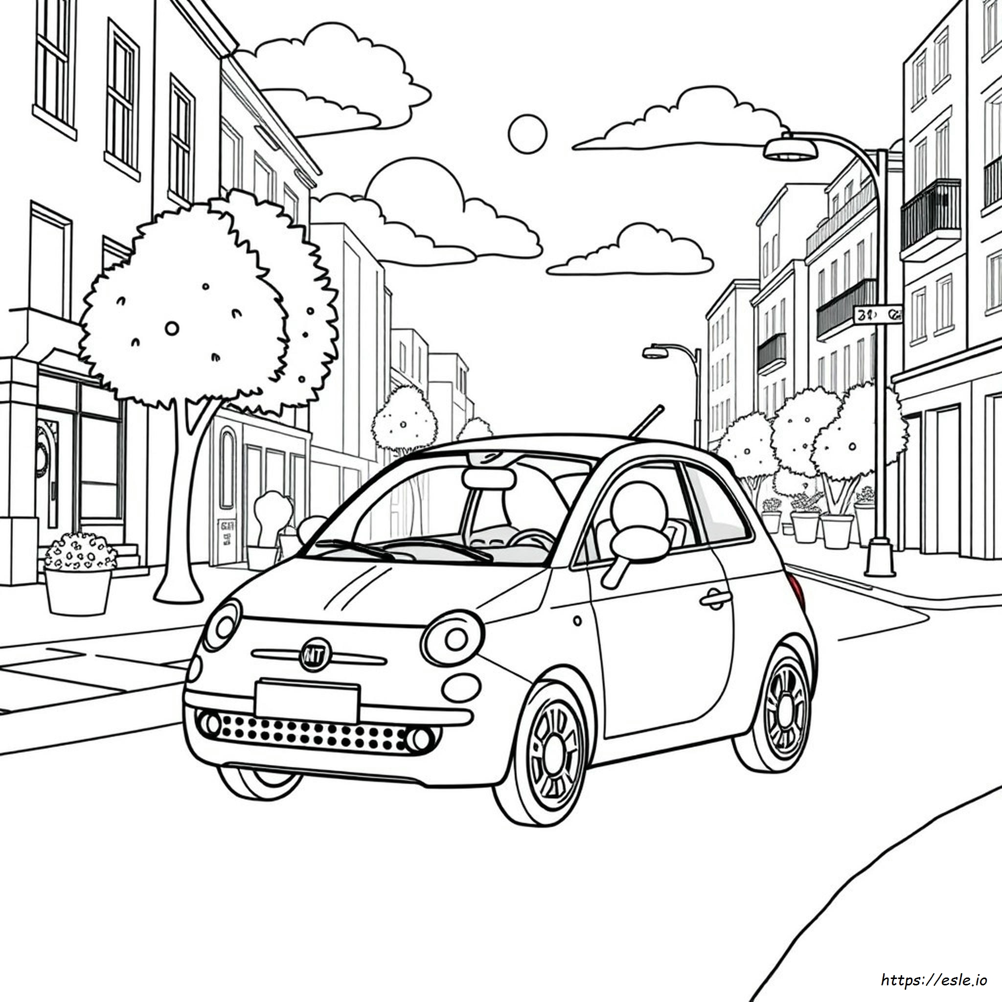 Fiat 500 Da Colorare