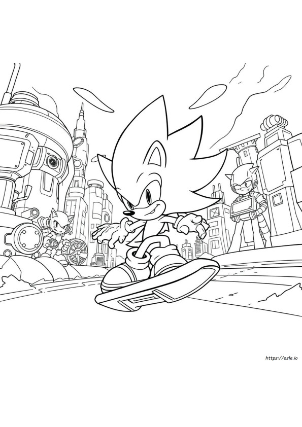 Sonic Prime Characters Coloring Pages