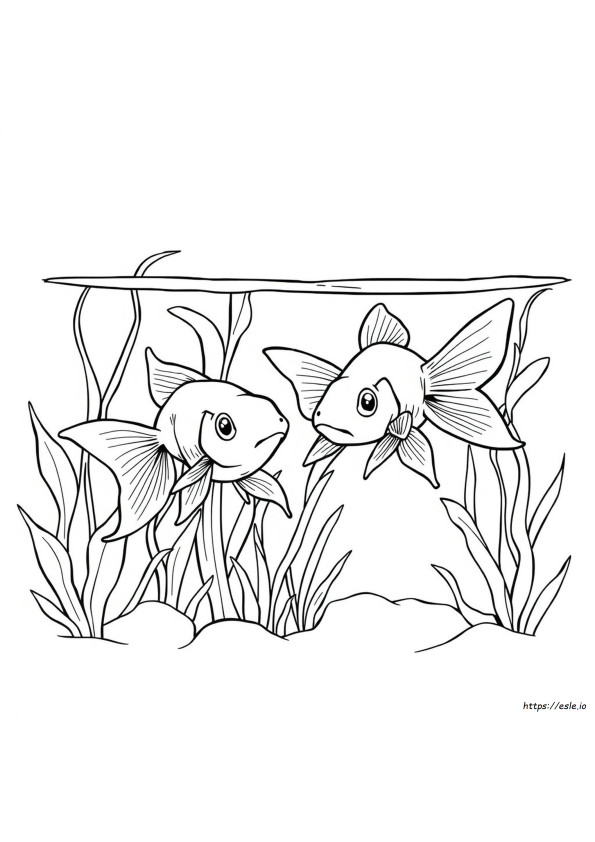 Coloriage Ingrédients Poisson Rouge