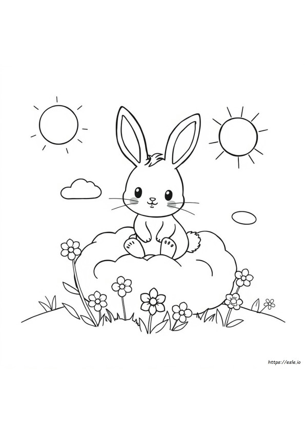 Coloriage Lapin Mignon Facile À Imprimer