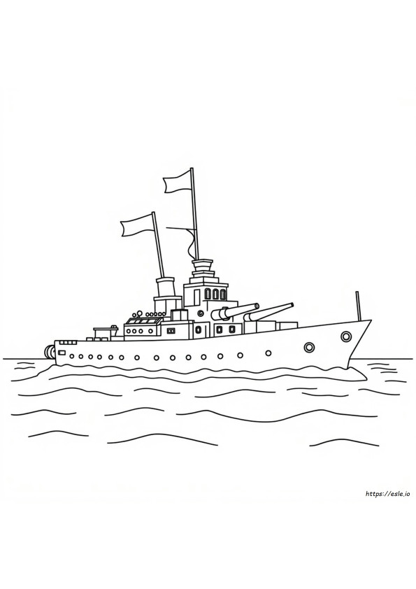 Nave Da Guerra Da Colorare