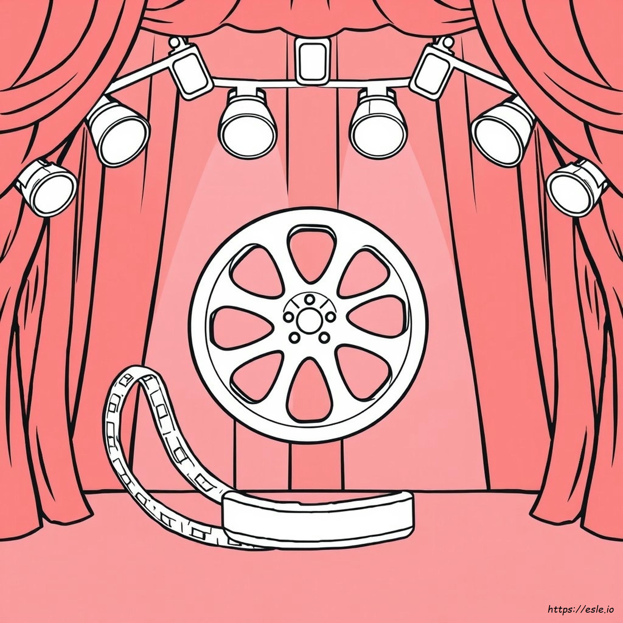 Movie Reel Coloring Page