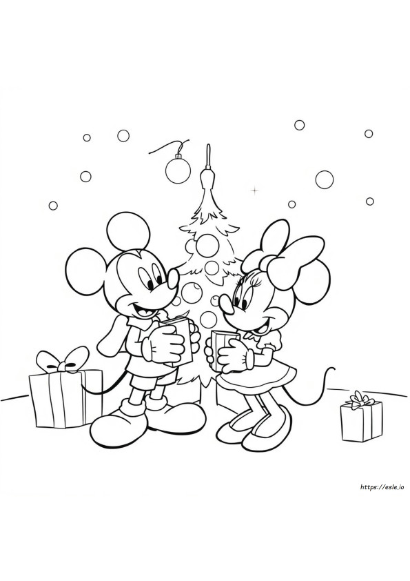 Disegni Di Natale Di Topolino E Minnie Da Colorare E Stampare
