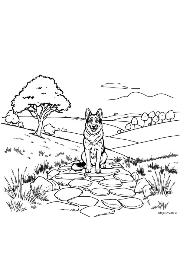 German Shepherd Coloring Pages For Adults