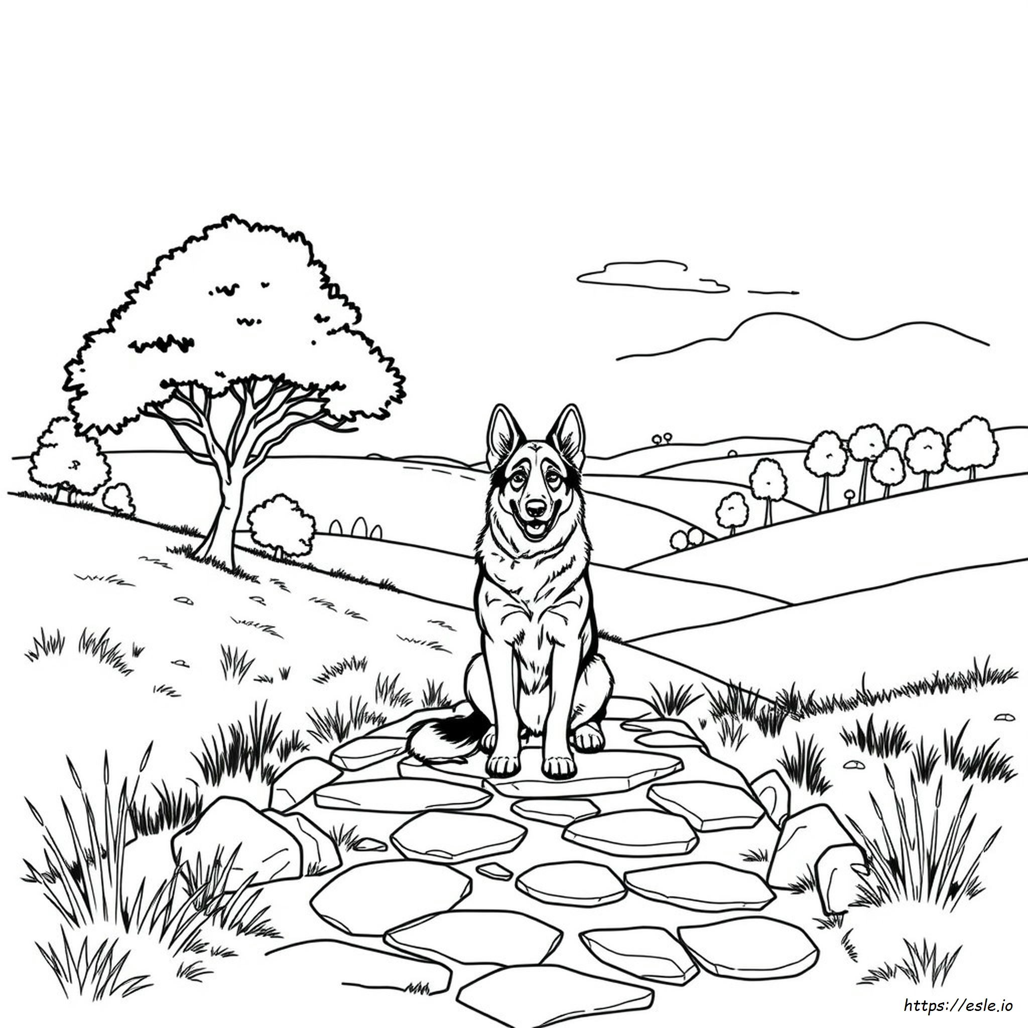 German Shepherd Coloring Pages For Adults