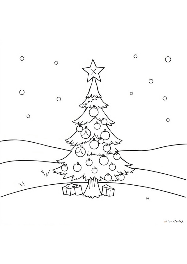 Cute Christmas Tree Colouring
