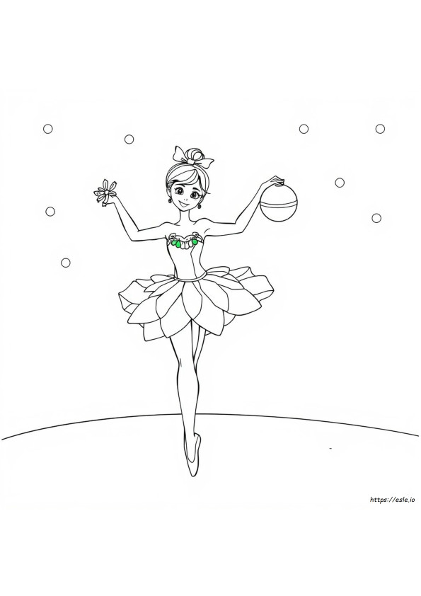Ballerina Di Natale Da Colorare