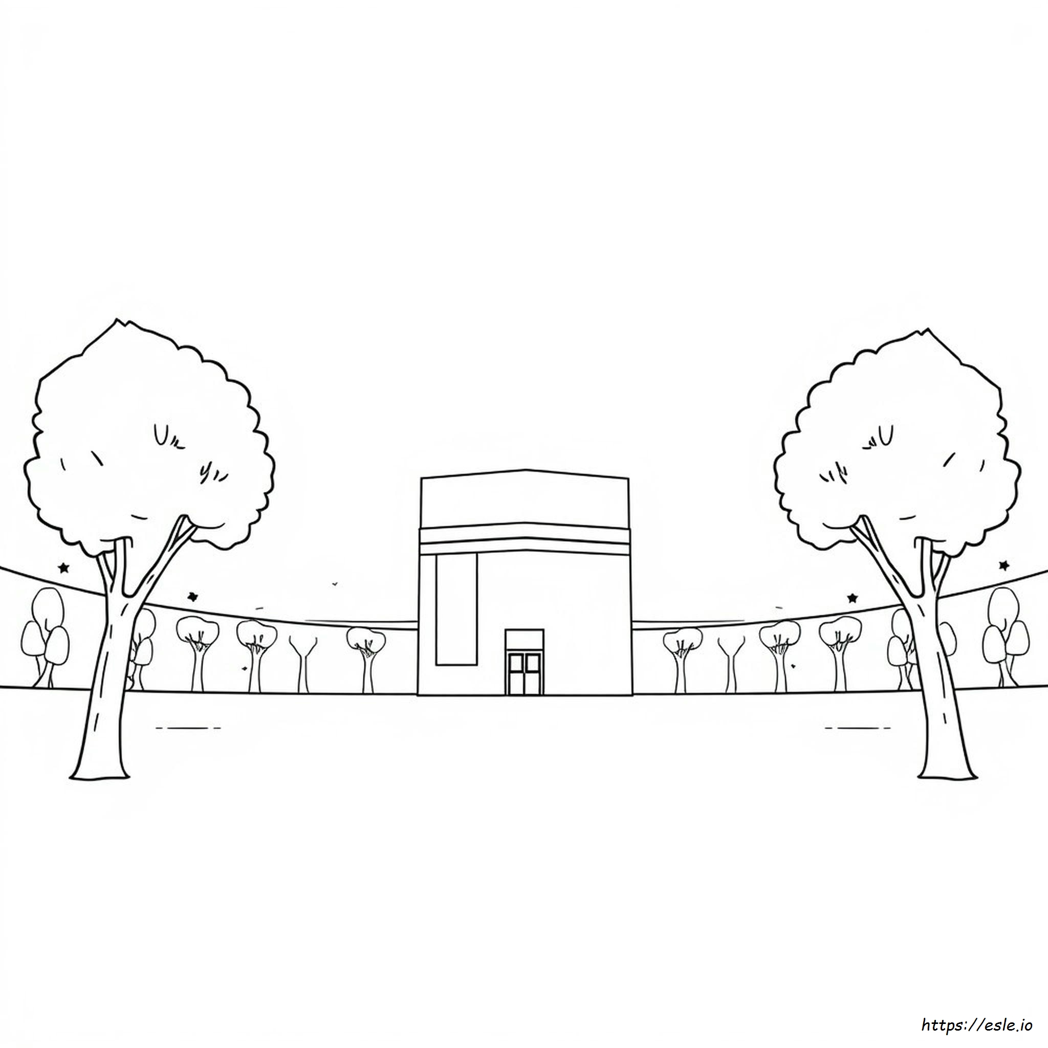 Kaaba Da Colorare Clipart Bianco E Nero