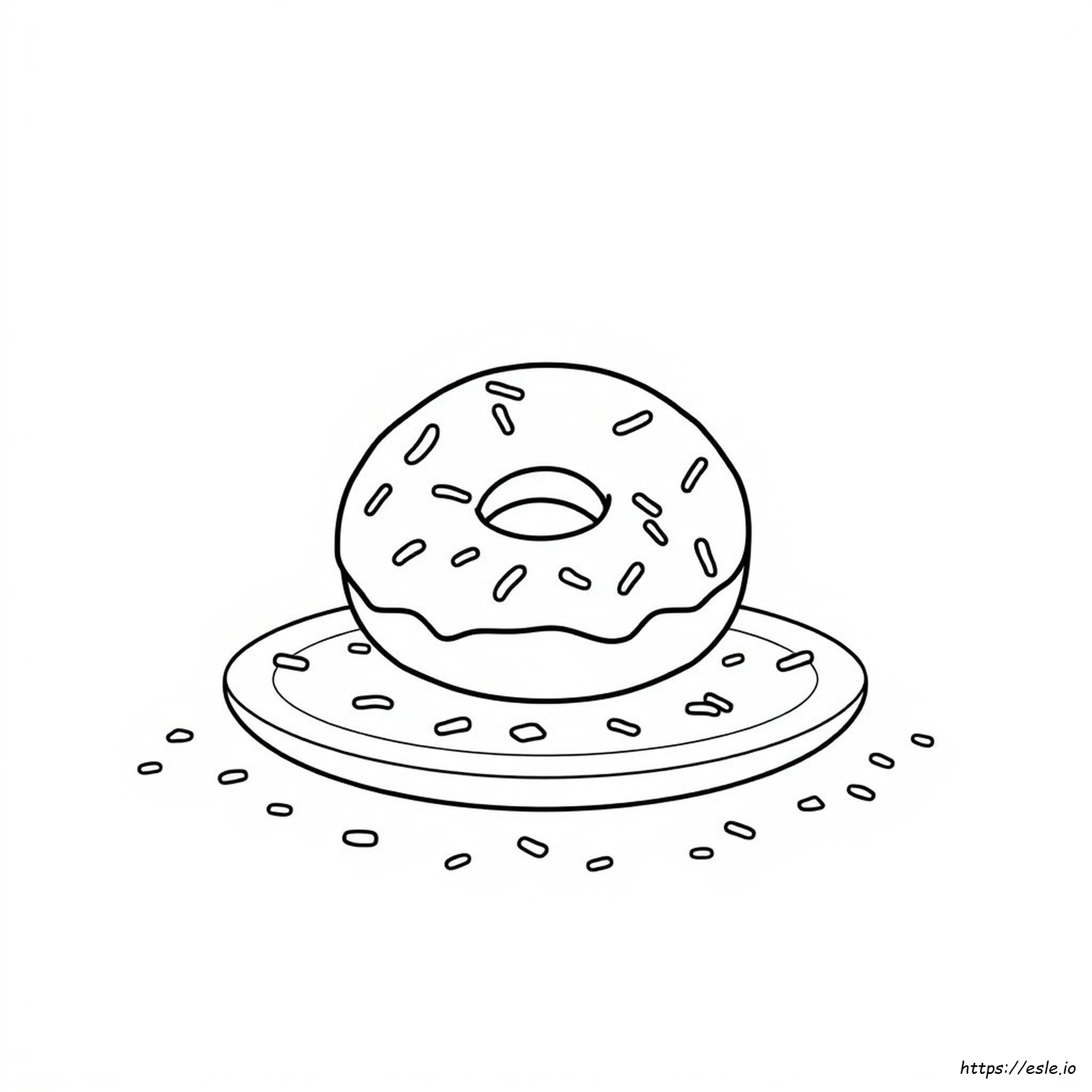Donut Coloring Page Pdf