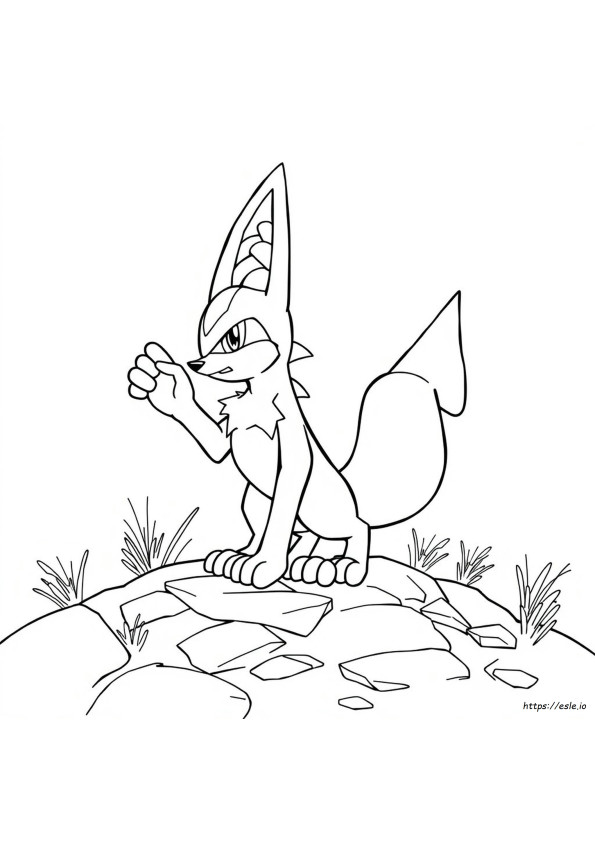 Lucario Gambar Mewarnai