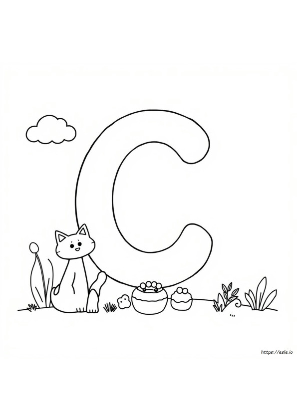 Letter C Coloring Page